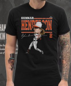 500 Level Youth Baltimore Orioles Black Gunnar Henderson Cartoon T Shirt