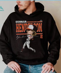 500 Level Youth Baltimore Orioles Black Gunnar Henderson Cartoon T Shirt