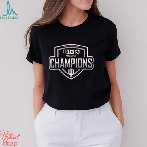 84 Crimson Indiana Hoosiers 2023 Big Ten Men’s Soccer Conference Tournament Champions Locker Room T Shirt