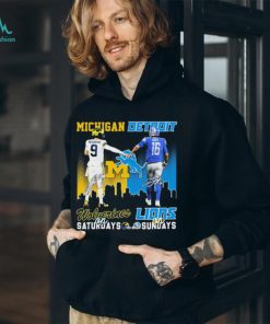 9 Mccarthy Michigan Wolverines On Saturdays 16 Goff Detroit Lions On Saturdays Shirt