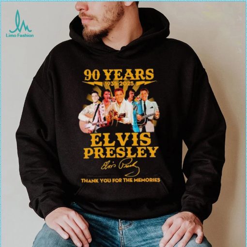 90 years 1935 2025 Elvis Presley thank you for the memories shirt
