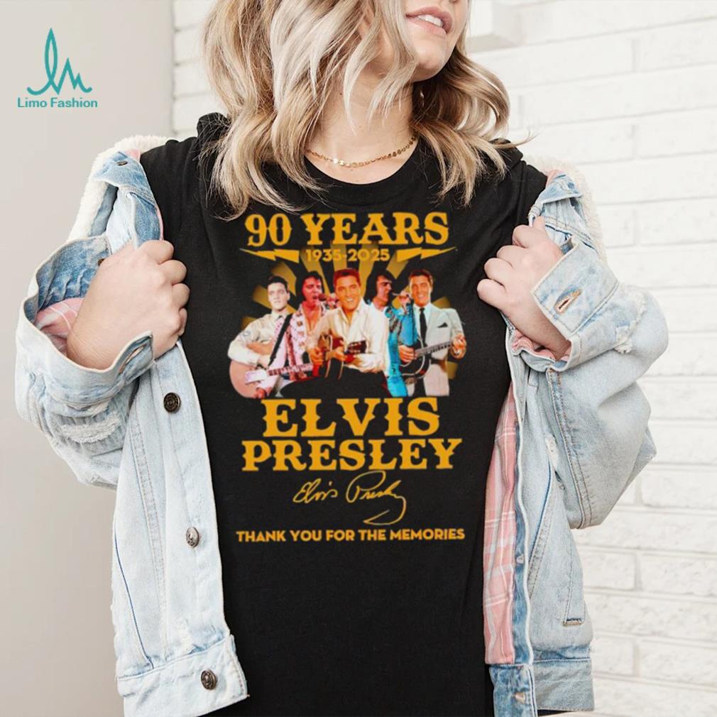 90 years 1935 2025 Elvis Presley thank you for the memories shirt 90 years 1935 2025 Elvis Presley thank you for the memories shirt