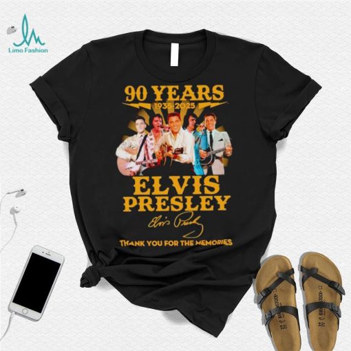 90 years 1935 2025 Elvis Presley thank you for the memories shirt
