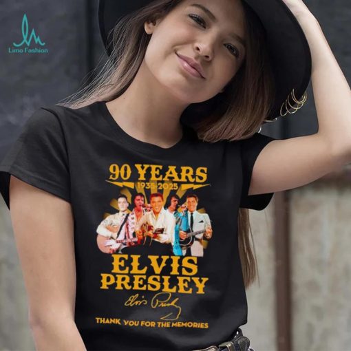 90 years 1935 2025 Elvis Presley thank you for the memories shirt