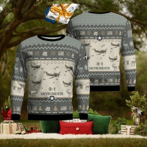 A 1 Skyraider A1 Aircraft New Trend Veteran Sweater Ugly Christmas Sweater Gift For Christmas