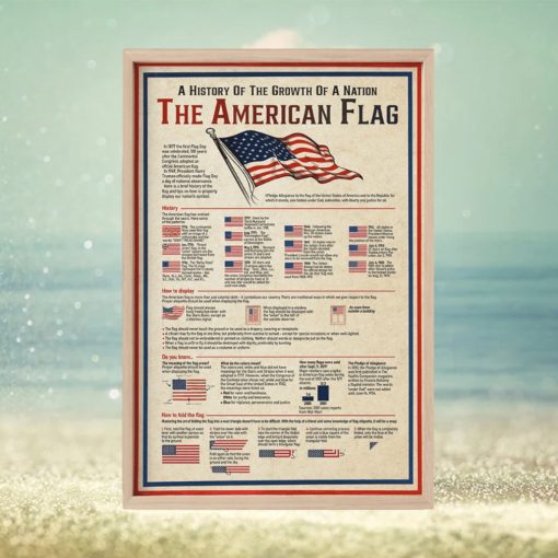A History Of The Growth Of A Nation The American Flag Canvas Print, Gift For Independence Day
