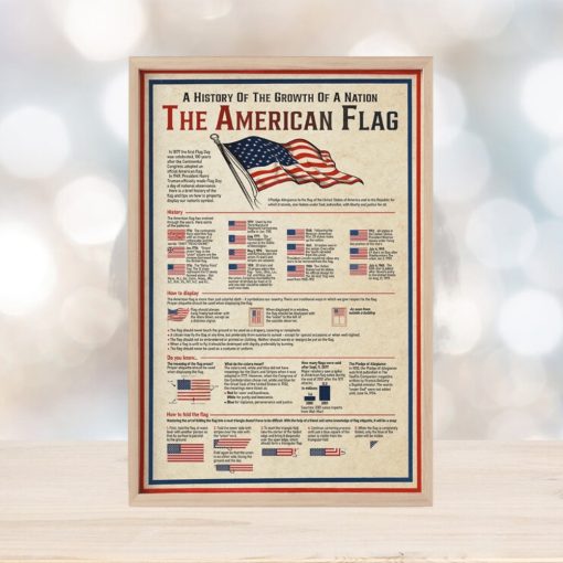 A History Of The Growth Of A Nation The American Flag Canvas Print, Gift For Independence Day