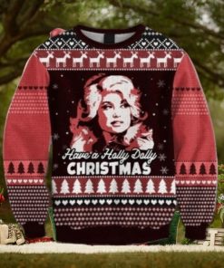 A Holly Dolly Parton Ugly Christmas Sweater