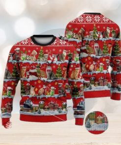 A Lot Of Cats In Xmas Day Full Print Ugly Christmas Sweater