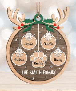 A Time Of Warmth And Togetherness   Family Personalized Custom Ornament