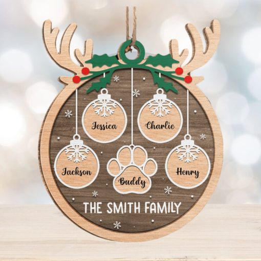 A Time Of Warmth And Togetherness   Family Personalized Custom Ornament