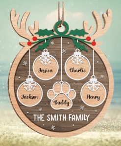 A Time Of Warmth And Togetherness   Family Personalized Custom Ornament