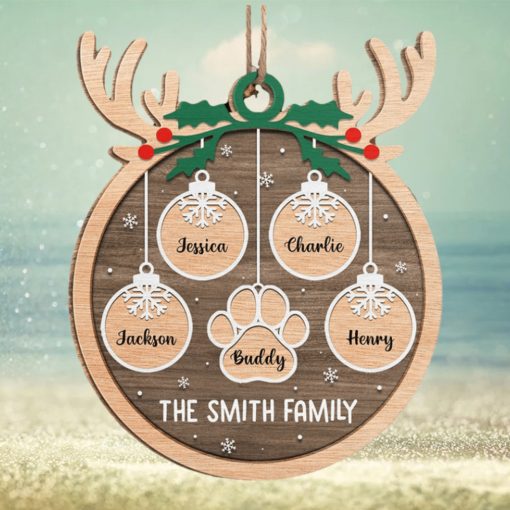 A Time Of Warmth And Togetherness   Family Personalized Custom Ornament