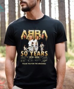 ABBA 50 Years 1974 – 2024 Thank You For The Memories T Shirt