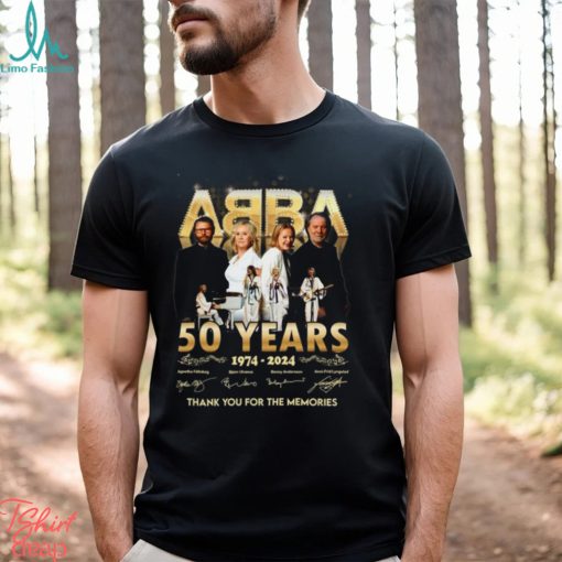 ABBA 50 Years 1974 – 2024 Thank You For The Memories T Shirt