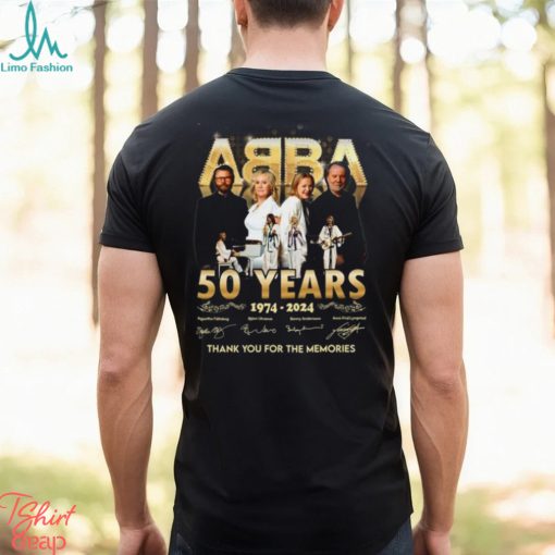 ABBA 50 Years 1974 – 2024 Thank You For The Memories T Shirt