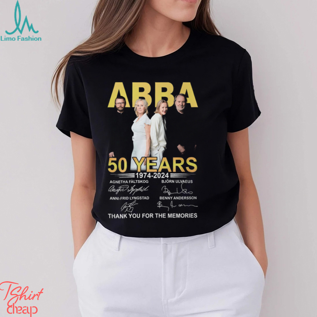 ABBA 50 Years Thanks You For The Memories Shirt ABBA 50 Years Thanks You For The Memories Shirt