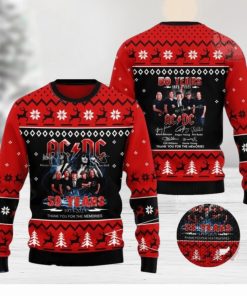 ACDC 50 Years 3D Ugly Christmas Sweater Christmas Gift Men And Women 2023 Sweater