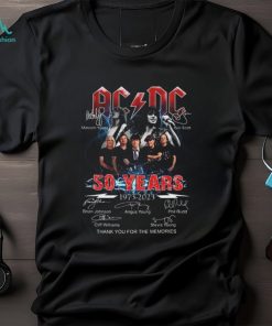 ACDC 50 Years Anniversary 1973 2023 Thank You For The Memories T Shirt