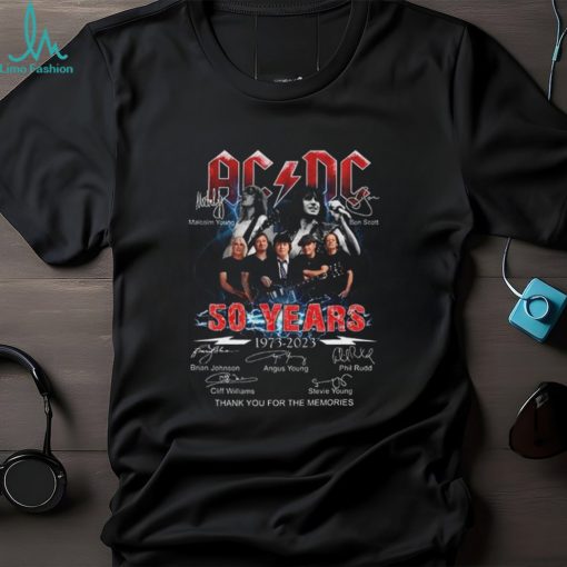 ACDC 50 Years Anniversary 1973 2023 Thank You For The Memories T Shirt