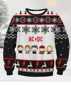 ACDC snowflake pattern Ugly Sweater Christmas Gift For Men And Women