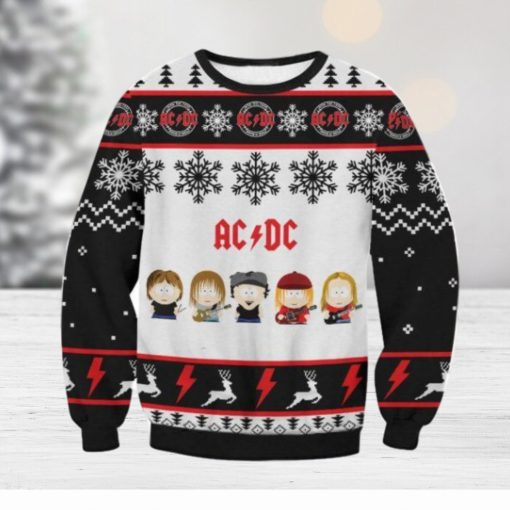 ACDC snowflake pattern Ugly Sweater Christmas Gift For Men And Women