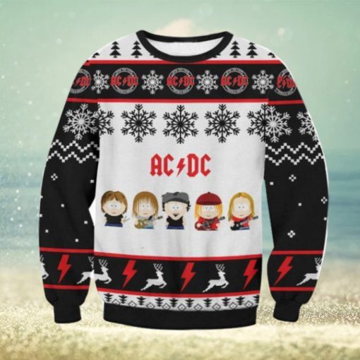 ACDC snowflake pattern Ugly Sweater Christmas Gift For Men And Women