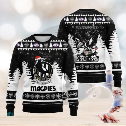 AFL Premiers Collingwood FC 3D Ugly Christmas Sweater Christmas Gift Men And Women 2023 Sweater