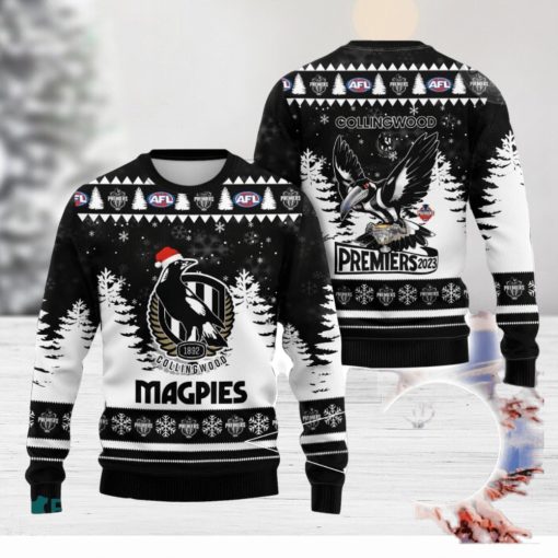 AFL Premiers Collingwood FC 3D Ugly Christmas Sweater Christmas Gift Men And Women 2023 Sweater