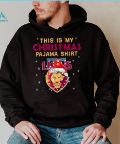 AFL This is christmas Pajamas T shirt Brisbane Lions T shirt