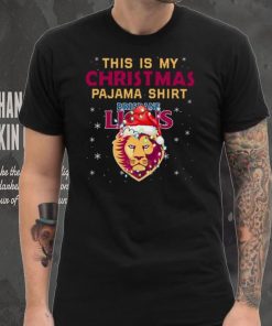 AFL This is christmas Pajamas T shirt Brisbane Lions T shirt