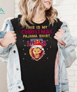 AFL This is christmas Pajamas T shirt Brisbane Lions T shirt