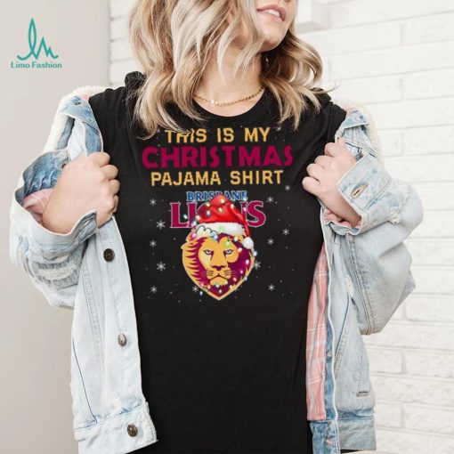 AFL This is christmas Pajamas T shirt Brisbane Lions T shirt