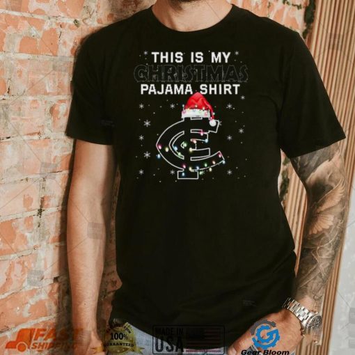 AFL This is christmas Pajamas T shirt Carlton Blues T shirt