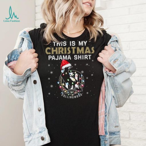 AFL This is christmas Pajamas T shirt Collingwood Magpies T shirt
