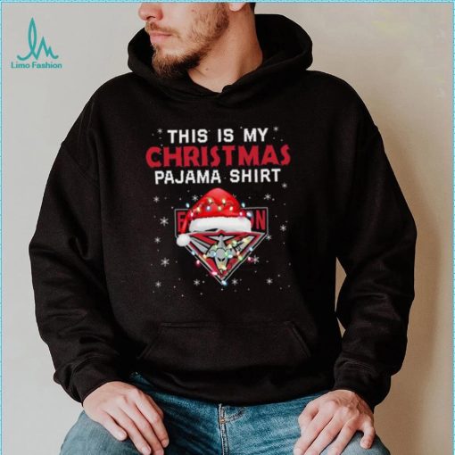 AFL This is christmas Pajamas T shirt Essendon Bombers T shirt