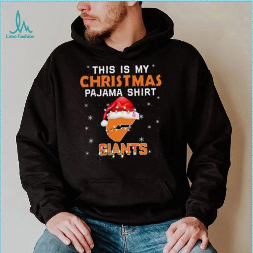 AFL This is christmas Pajamas T shirt GWS Giants T shirt