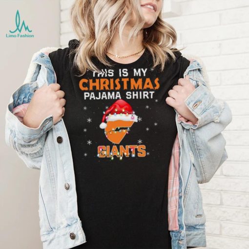 AFL This is christmas Pajamas T shirt GWS Giants T shirt