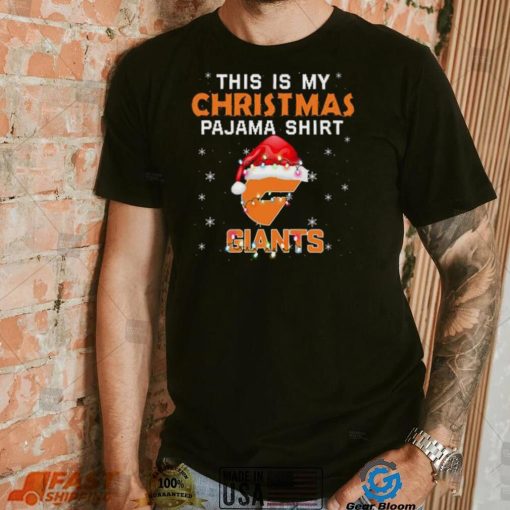 AFL This is christmas Pajamas T shirt GWS Giants T shirt