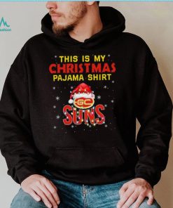 AFL This is christmas Pajamas T shirt Gold Coast Suns T shirt