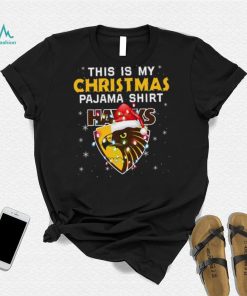 AFL This is christmas Pajamas T shirt Hawthorn Hawks T shirt