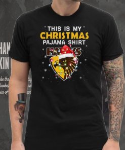 AFL This is christmas Pajamas T shirt Hawthorn Hawks T shirt