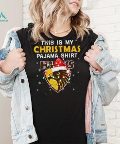 AFL This is christmas Pajamas T shirt Hawthorn Hawks T shirt