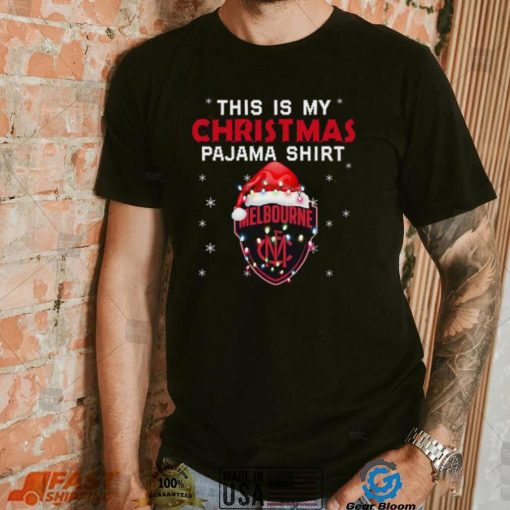 AFL This is christmas Pajamas T shirt Melbourne Demons T shirt