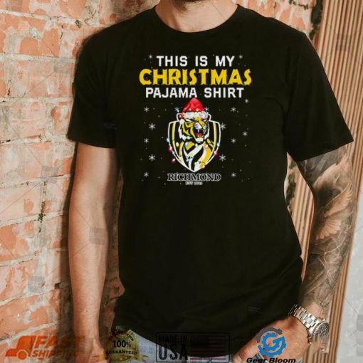 AFL This is christmas Pajamas T shirt Richmond Tigers T shirt