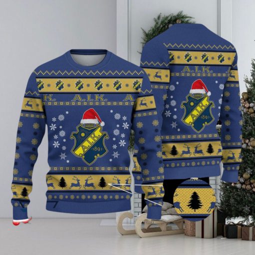 AIK Fotboll Ugly Christmas Sweater Ideal Gift For Fans