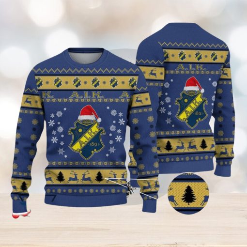 AIK Fotboll Ugly Christmas Sweater Ideal Gift For Fans