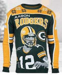 Aaron Rodgers 12 Green Bay Packers Ugly Christmas Sweaters