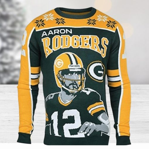 Aaron Rodgers 12 Green Bay Packers Ugly Christmas Sweaters