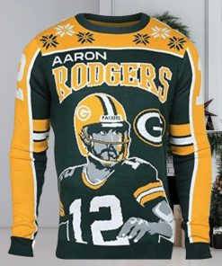 Aaron Rodgers 12 Green Bay Packers Ugly Christmas Sweaters